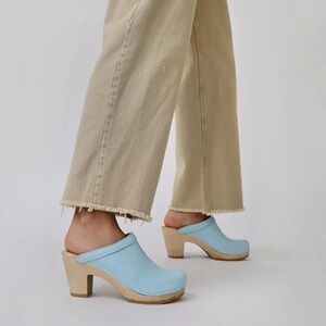 No. 6 Clogs High Heeled Light Blue 37 7